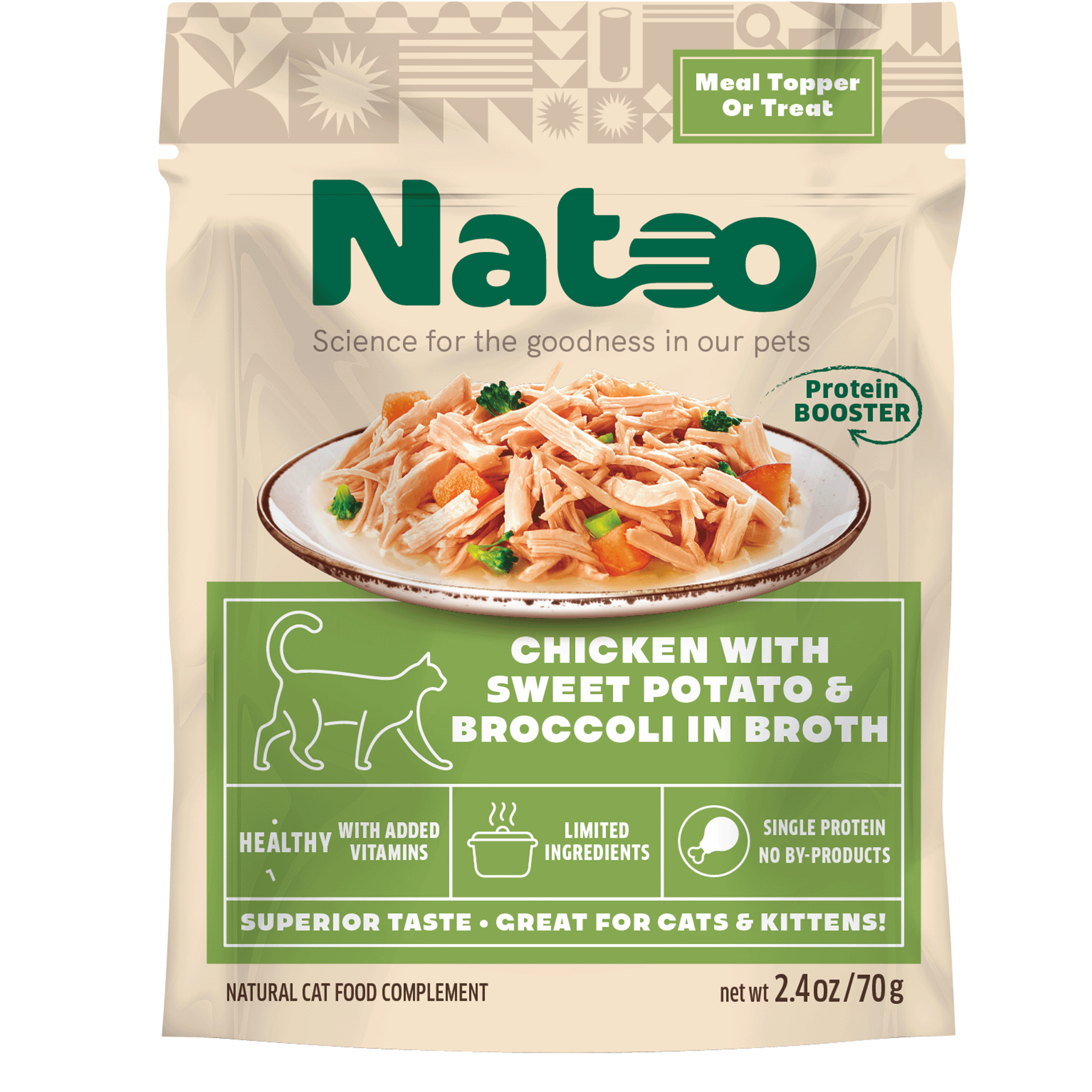 Natoo Chicken with Sweet potato and Broccoli in broth (20 pack)