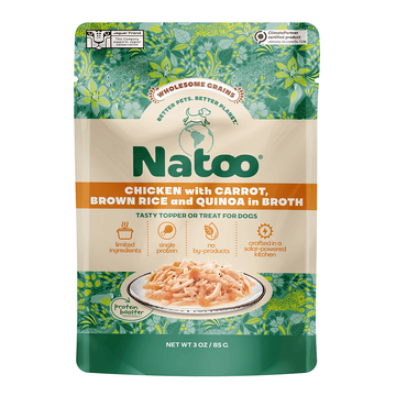 Natoo Chicken, Carrot, Brown rice and Quinoa in broth (20 pack) - Natoo Pet Foods