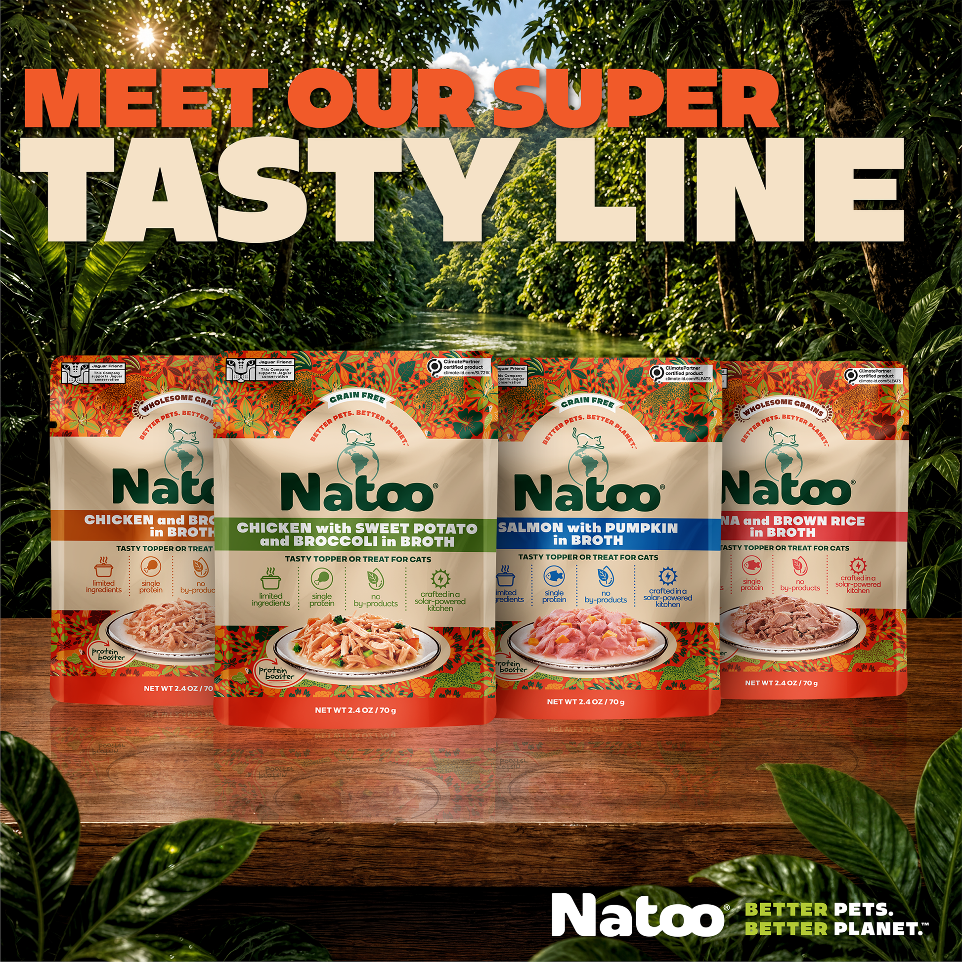Natoo Chicken with Sweet potato and Broccoli in broth (20 pack) - Natoo Pet Foods