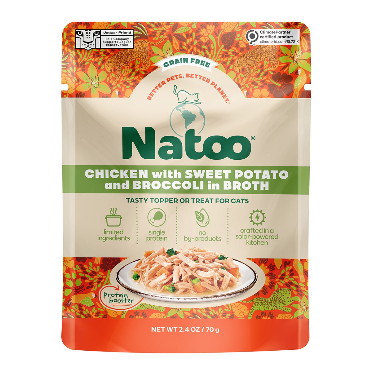 Natoo Chicken with Sweet potato and Broccoli in broth (20 pack) - Natoo Pet Foods