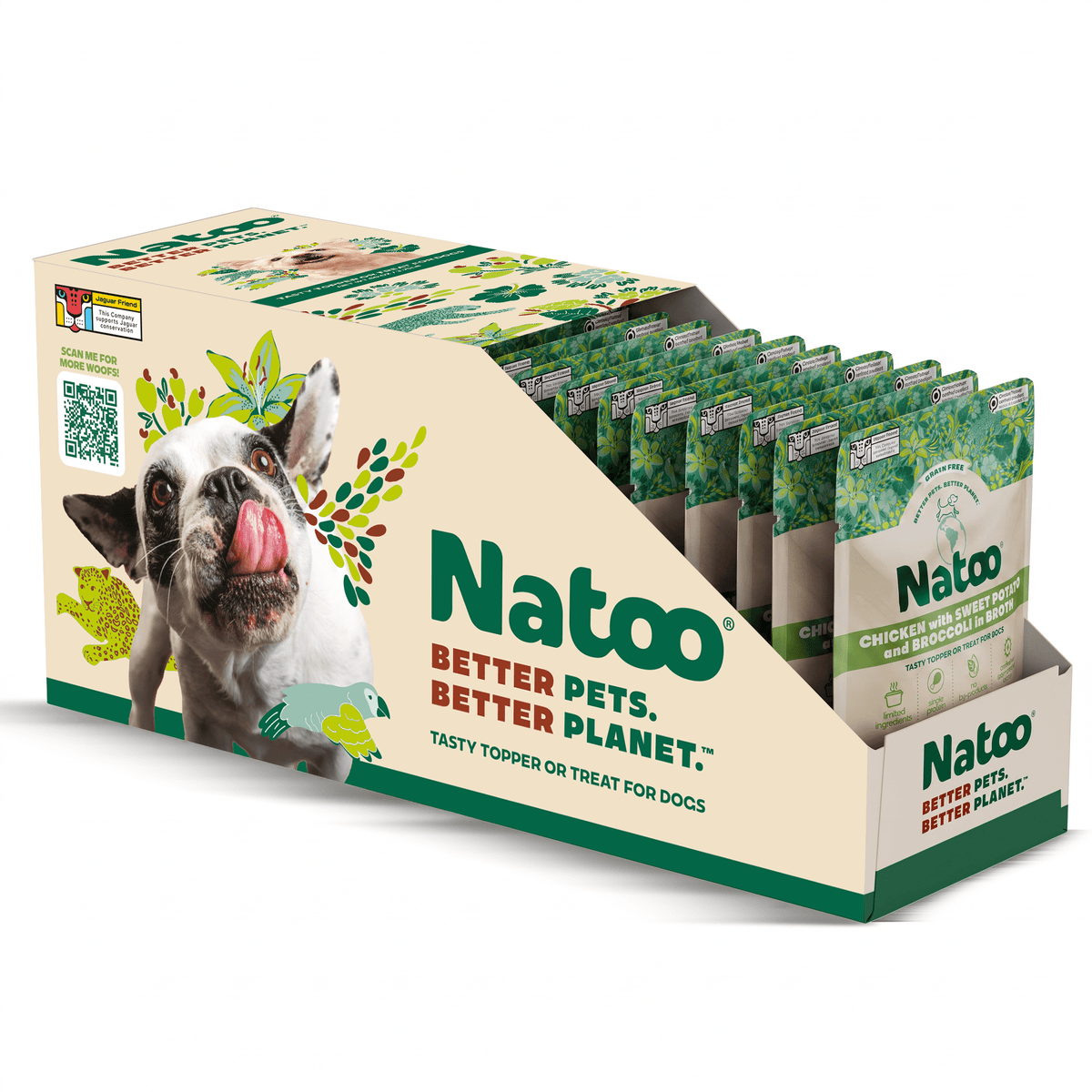Natoo Chicken with Sweet Potato & Broccoli in Broth (20 pack) - Natoo Pet Foods