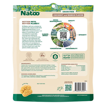 Natoo Crunchy Biscuits Coconut And Mango Flavor - BIG BITE - Natoo Pet Foods