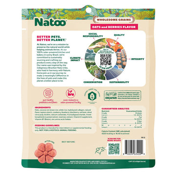 Natoo Crunchy Biscuits Oats And Berries Flavor - Natoo Pet Foods