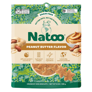 Natoo Crunchy Biscuits Peanut Butter Flavor - Natoo Pet Foods