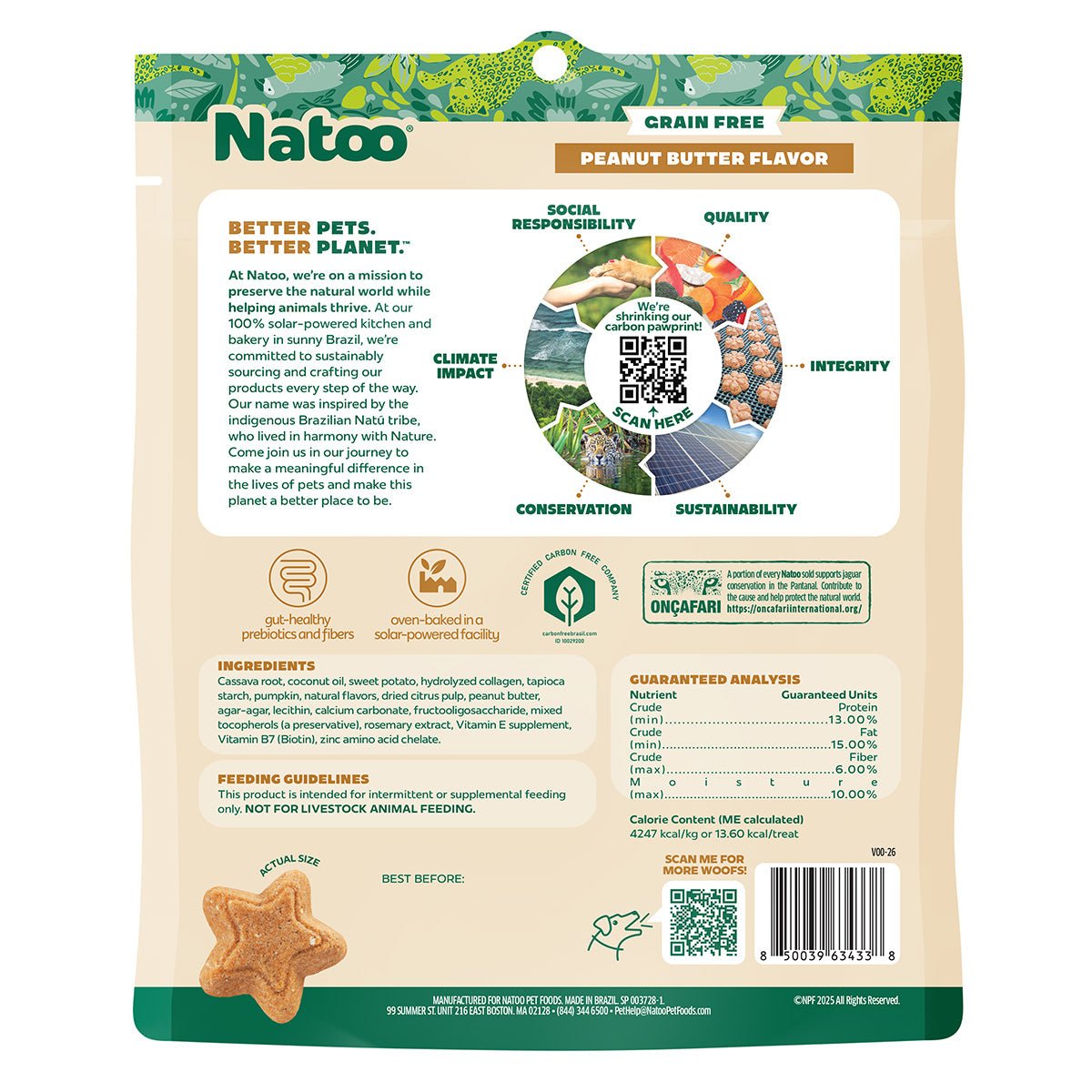 Natoo Crunchy Biscuits Peanut Butter Flavor - Natoo Pet Foods