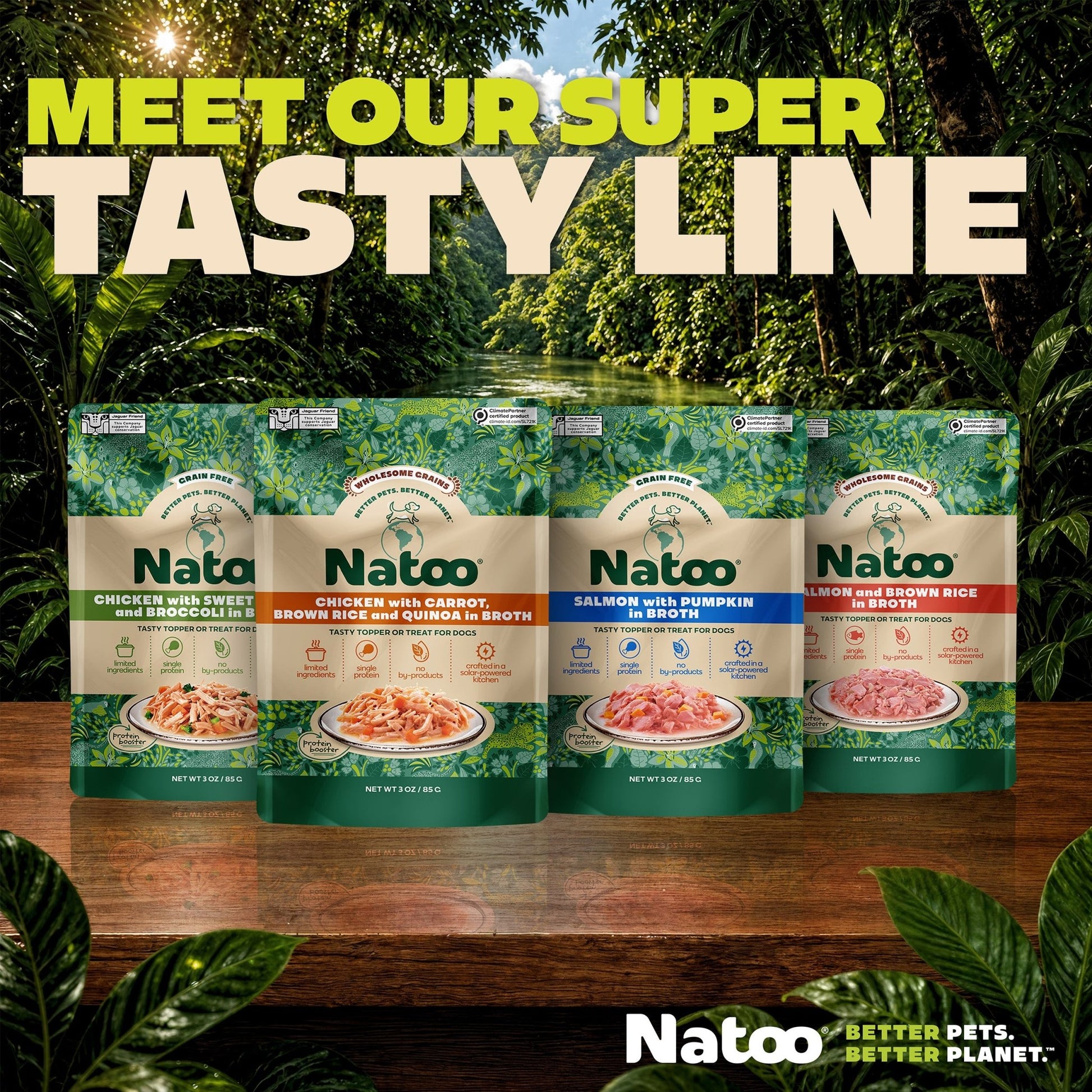 Natoo Salmon & Brown Rice in Broth (20 pack) - Natoo Pet Foods