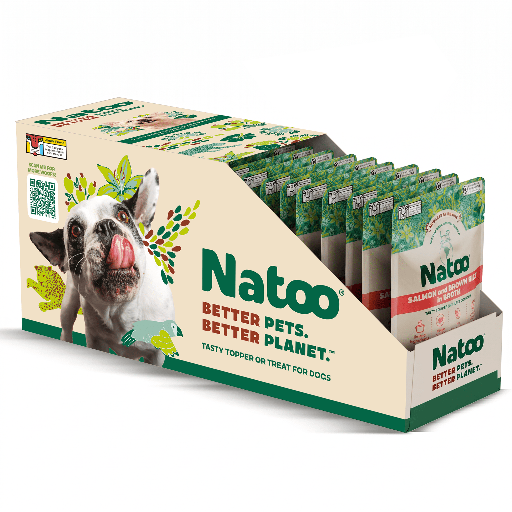 Natoo Salmon & Brown Rice in Broth (20 pack) - Natoo Pet Foods