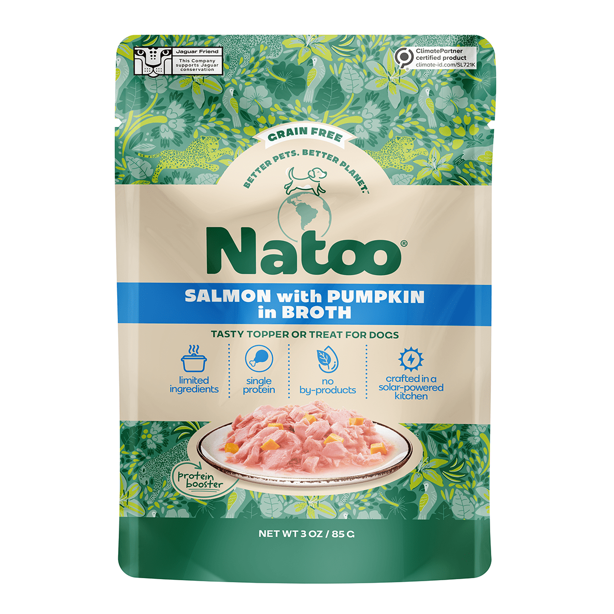 Natoo Salmon with Pumpkin in Broth (20 pack) - Natoo Pet Foods