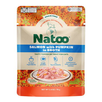 Natoo Salmon with Pumpkin in broth (20 pack) - Natoo Pet Foods