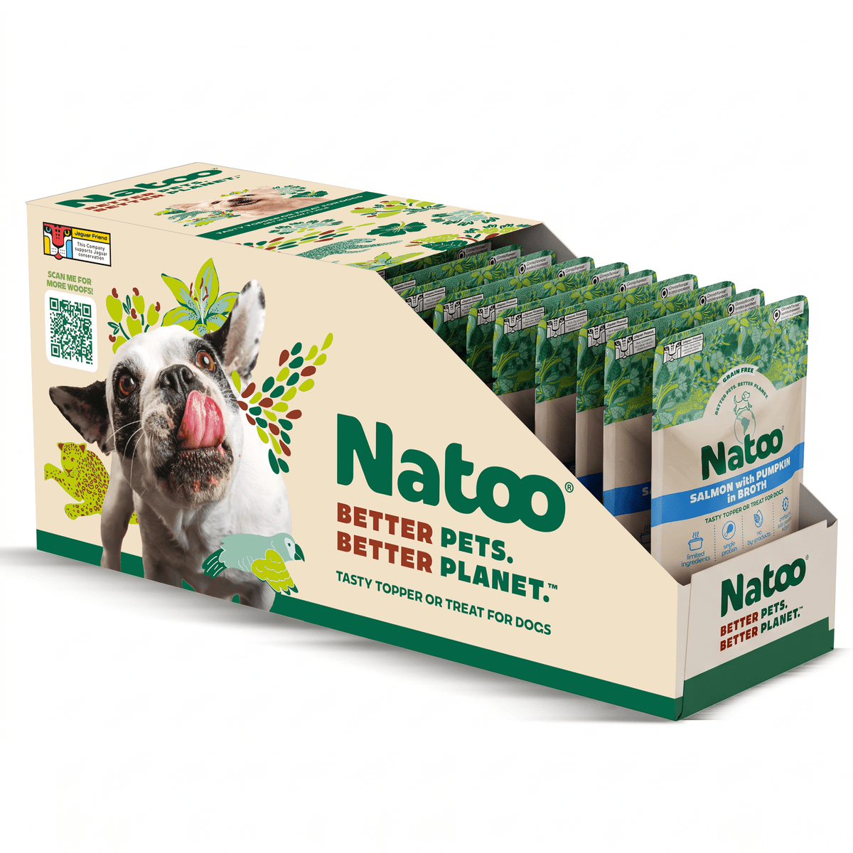 Natoo Salmon with Pumpkin in Broth (20 pack) - Natoo Pet Foods