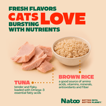 Natoo Tuna & Brown Rice in Broth (20 pack) - Natoo Pet Foods
